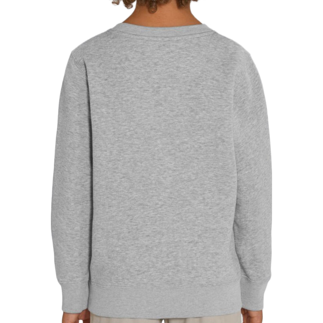 Sweater Bee kind to every kind grijs/donkerblauw