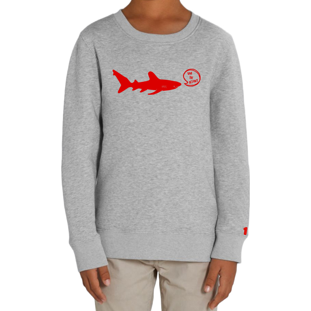 Sweater Save The Ocean grijs/rood