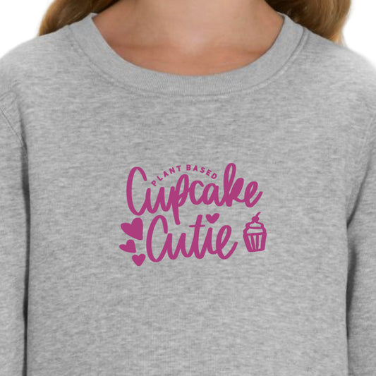 Sweater Plant Based Cupcake Cutie grijs/roze