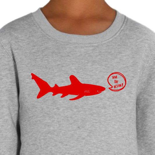 Sweater Save The Ocean grijs/rood