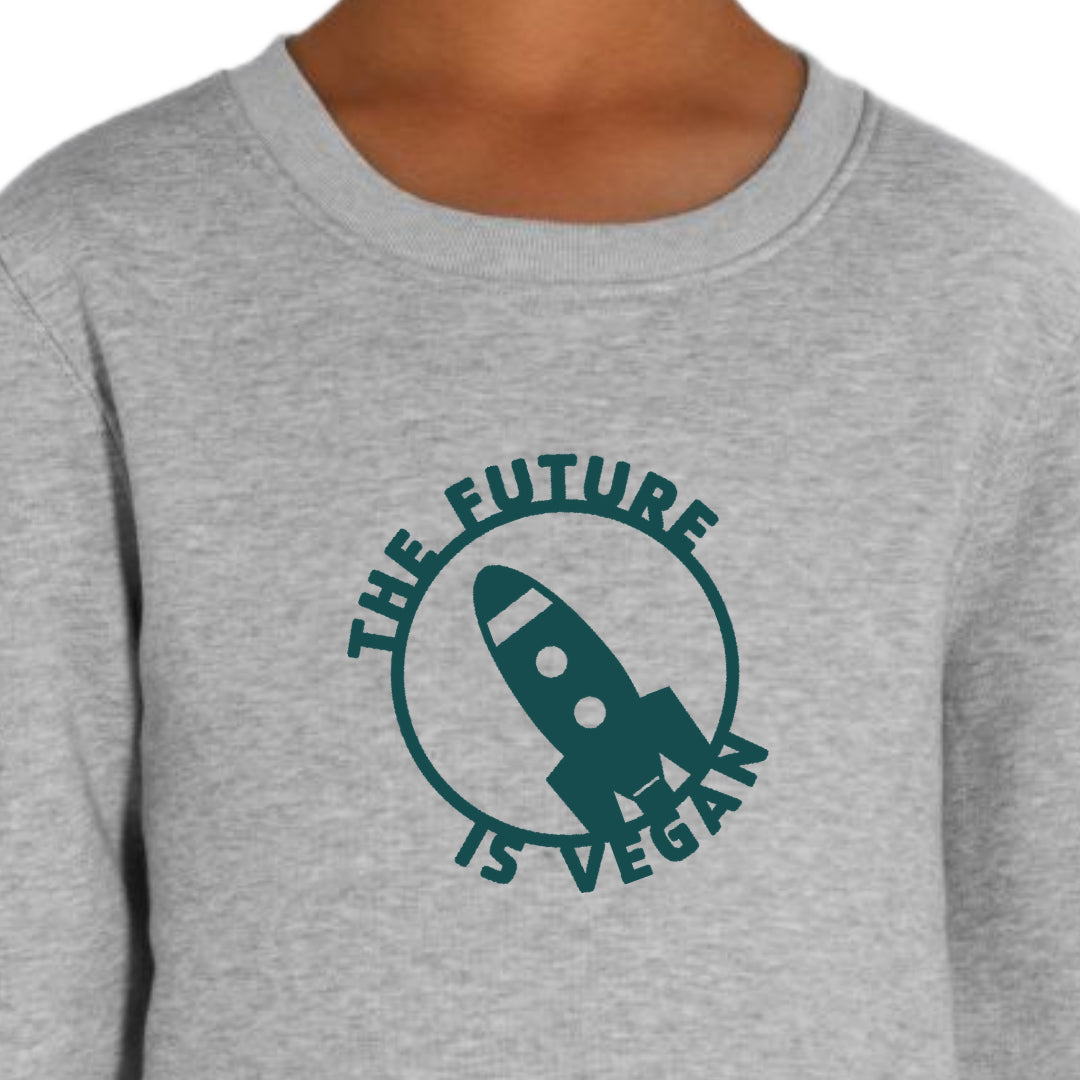 Sweater The Future is Vegan grijs/donkergroen