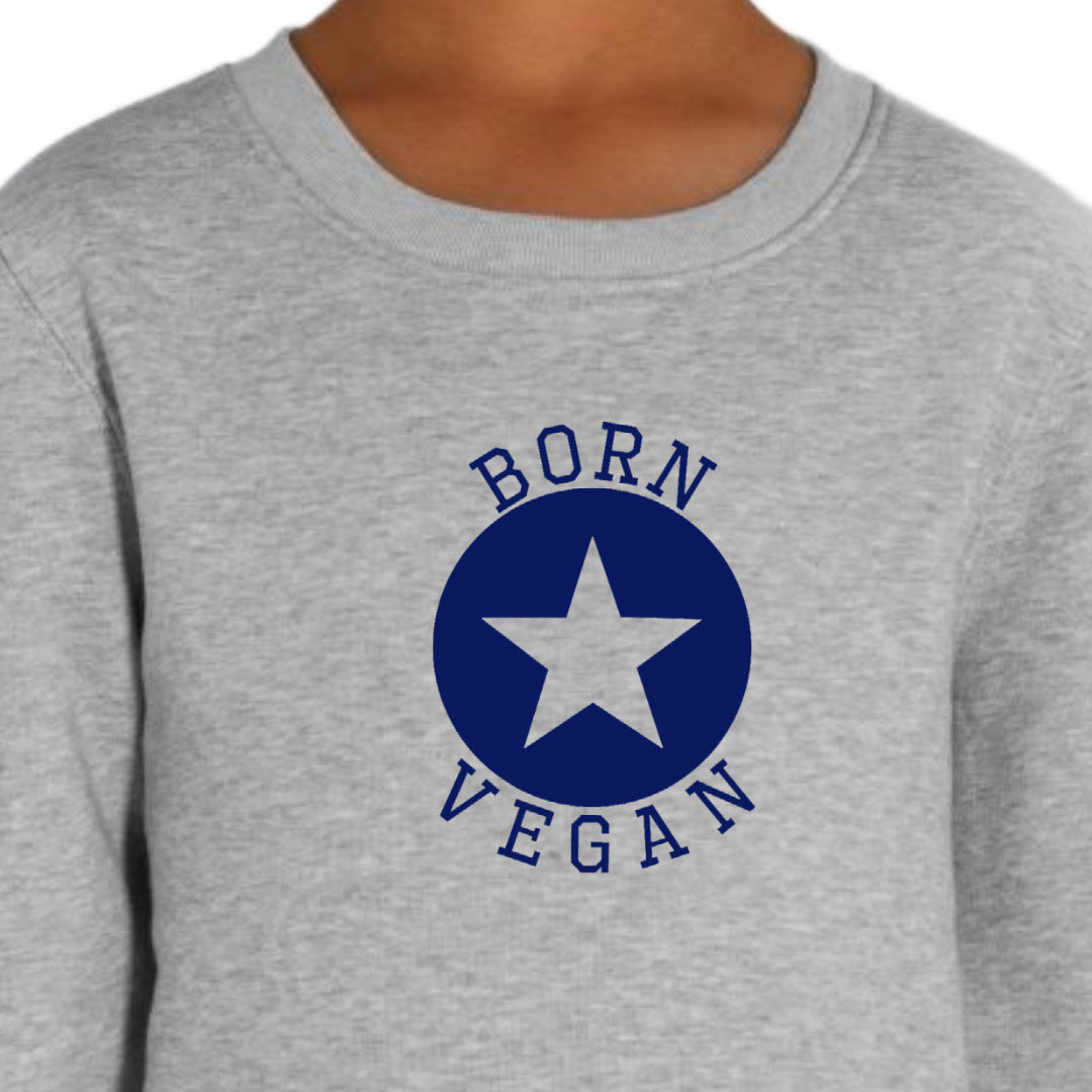 Sweater Born Vegan grijs/rood